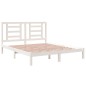 vidaXL Estructura de cama de madera maciza de pino blanco 160x200 cm