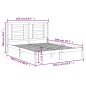 vidaXL Estructura de cama de madera maciza de pino blanco 160x200 cm