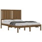 vidaXL Estructura de cama madera maciza marrón miel 120x190 cm vidaXL Estructura de cama madera maciza marrón miel 120x190 cm