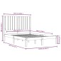 vidaXL Estructura de cama madera maciza marrón miel 120x190 cm vidaXL Estructura de cama madera maciza marrón miel 120x190 cm