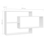 vidaXL Estantes pared madera contrachapada blanco brillo 104x20x58,5cm