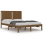 vidaXL Estructura de cama madera maciza de pino marrón miel 140x200 cm vidaXL Estructura de cama madera maciza de pino marrón miel 140x200 cm