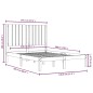 vidaXL Estructura de cama madera maciza de pino marrón miel 140x200 cm vidaXL Estructura de cama madera maciza de pino marrón miel 140x200 cm
