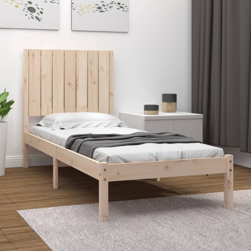 vidaXL Estructura de cama madera maciza 75x190 cm vidaXL Estructura de cama madera maciza 75x190 cm