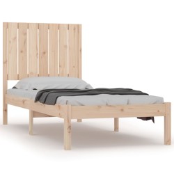 vidaXL Estructura de cama madera maciza 75x190 cm