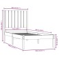 vidaXL Estructura de cama madera maciza 75x190 cm vidaXL Estructura de cama madera maciza 75x190 cm