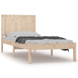 vidaXL Estructura de cama madera maciza de pino 90x190 cm