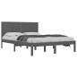vidaXL Estructura de cama de madera maciza de pino gris 200x200 cm vidaXL Estructura de cama de madera maciza de pino gris 200x200 cm