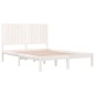 vidaXL Estructura de cama de madera maciza de pino blanca 140x200 cm vidaXL Estructura de cama de madera maciza de pino blanca 140x200 cm