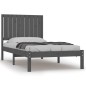 vidaXL Estructura de cama madera maciza de pino gris 90x200 cm vidaXL Estructura de cama madera maciza de pino gris 90x200 cm
