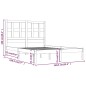 vidaXL Estructura de cama matrimonial madera de pino blanca 135x190 cm