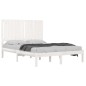 vidaXL Estructura de cama madera maciza de pino blanco 120x200 cm vidaXL Estructura de cama madera maciza de pino blanco 120x200 cm