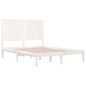 vidaXL Estructura de cama madera maciza de pino blanco 120x200 cm vidaXL Estructura de cama madera maciza de pino blanco 120x200 cm
