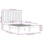 vidaXL Estructura de cama madera maciza de pino blanco 120x200 cm vidaXL Estructura de cama madera maciza de pino blanco 120x200 cm