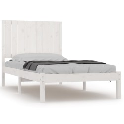 vidaXL Estructura de cama madera maciza de pino blanco 90x200 cm