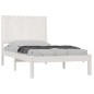 vidaXL Estructura de cama madera maciza de pino blanco 90x200 cm