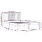 vidaXL Estructura de cama de madera maciza de pino negro 200x200 cm vidaXL Estructura de cama de madera maciza de pino negro 200x200 cm
