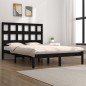 vidaXL Estructura de cama madera maciza de pino negro 120x200 cm vidaXL Estructura de cama madera maciza de pino negro 120x200 cm