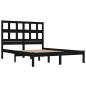 vidaXL Estructura de cama madera maciza de pino negro 120x200 cm vidaXL Estructura de cama madera maciza de pino negro 120x200 cm