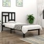 vidaXL Estructura de cama madera maciza de pino negra 90x200 cm vidaXL Estructura de cama madera maciza de pino negra 90x200 cm
