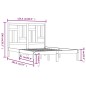 vidaXL Estructura de cama madera maciza 120x190 cm