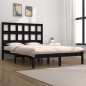vidaXL Estructura de cama de madera maciza de pino negra 140x200 cm vidaXL Estructura de cama de madera maciza de pino negra 140x200 cm
