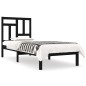 vidaXL Estructura de cama individual de madera maciza negra 75x190 cm vidaXL Estructura de cama individual de madera maciza negra 75x190 cm