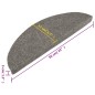 vidaXL Alfombrilla autoadhesiva escalera 15 uds 56x17x3 cm gris vidaXL Alfombrilla autoadhesiva escalera 15 uds 56x17x3 cm gris