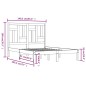 vidaXL Estructura de cama de matrimonio madera maciza 135x190 cm vidaXL Estructura de cama de matrimonio madera maciza 135x190 cm