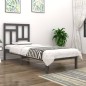 vidaXL Estructura de cama madera maciza de pino gris 90x200 cm vidaXL Estructura de cama madera maciza de pino gris 90x200 cm