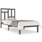 vidaXL Estructura de cama madera maciza de pino gris 90x200 cm vidaXL Estructura de cama madera maciza de pino gris 90x200 cm