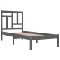 vidaXL Estructura de cama madera maciza de pino gris 90x200 cm vidaXL Estructura de cama madera maciza de pino gris 90x200 cm