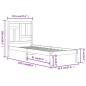vidaXL Estructura de cama madera maciza de pino gris 90x200 cm vidaXL Estructura de cama madera maciza de pino gris 90x200 cm