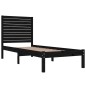 vidaXL Estructura de cama madera maciza negro individual 75x190 cm vidaXL Estructura de cama madera maciza negro individual 75x190 cm
