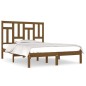 vidaXL Estructura cama madera maciza pino marrón king size 150x200 cm vidaXL Estructura cama madera maciza pino marrón king size 150x200 cm