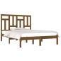 vidaXL Estructura cama madera maciza pino marrón king size 150x200 cm vidaXL Estructura cama madera maciza pino marrón king size 150x200 cm