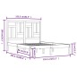 vidaXL Estructura cama madera maciza pino marrón king size 150x200 cm vidaXL Estructura cama madera maciza pino marrón king size 150x200 cm