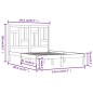 vidaXL Estructura de cama de madera maciza de pino blanco 140x190 cm vidaXL Estructura de cama de madera maciza de pino blanco 140x190 cm