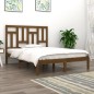 vidaXL Estructura de cama madera maciza de pino marrón miel 200x200 cm vidaXL Estructura de cama madera maciza de pino marrón miel 200x200 cm