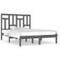 vidaXL Estructura de cama de madera maciza de pino gris 140x200 cm