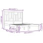 vidaXL Estructura de cama de madera maciza de pino gris 140x200 cm