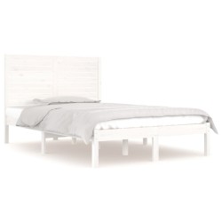 vidaXL Estructura cama pequeña doble madera maciza blanco 120x190 cm