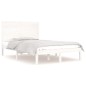 vidaXL Estructura cama pequeña doble madera maciza blanco 120x190 cm vidaXL Estructura cama pequeña doble madera maciza blanco 120x190 cm
