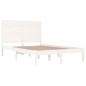 vidaXL Estructura cama pequeña doble madera maciza blanco 120x190 cm vidaXL Estructura cama pequeña doble madera maciza blanco 120x190 cm
