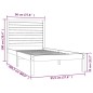 vidaXL Estructura de cama madera maciza de pino 90x200 cm vidaXL Estructura de cama madera maciza de pino 90x200 cm