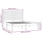 vidaXL Estructura de cama de madera maciza 140x200 cm