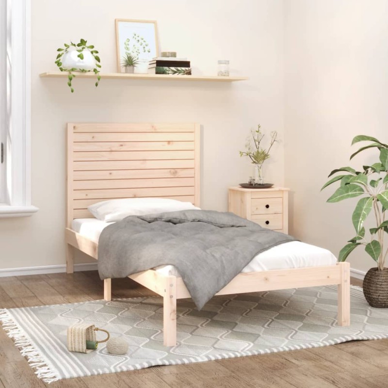 vidaXL Estructura de cama de madera maciza 100x200 cm vidaXL Estructura de cama de madera maciza 100x200 cm