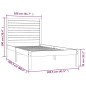 vidaXL Estructura de cama de madera maciza 100x200 cm vidaXL Estructura de cama de madera maciza 100x200 cm