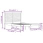vidaXL Estructura de cama madera maciza negro 135x190 cm