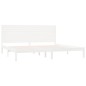 vidaXL Estructura de cama madera maciza blanco 200x200 cm vidaXL Estructura de cama madera maciza blanco 200x200 cm